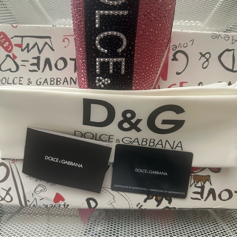 Dolce and Gabbana Pink Sparkling Rhinestone Slip - On Sneakers size 8 / Eu 38 - Picture 5 of 5
